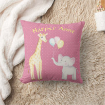 Whimsical Elephant & Giraffe Nursery Sierkussen