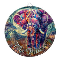 Whimsical Elephant Night Stars Maan gepersonalisee