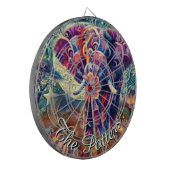 Whimsical Elephant Night Stars Maan gepersonalisee Dartbord (Voorkant Links)