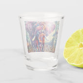 Whimsical Elephant Night Stars Maan gepersonalisee Shot Glas (Achterkant)