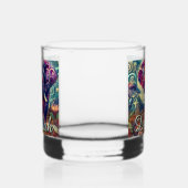 Whimsical Elephant Night Stars Maan gepersonalisee Whisky Glas (Rechts)