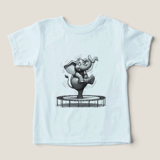Whimsical Elephant on Trampoline – Cute Playful (Design voorkant)