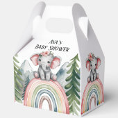 Whimsical Elephant Rainbow Baby shower Bedankdoosjes (Voorkant)