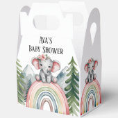 Whimsical Elephant Rainbow Baby shower Bedankdoosjes (Open)