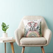 Whimsical Elephant Rainbow Baby shower Favoriet Kussen (Stoel)