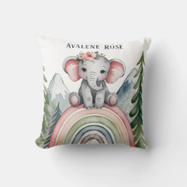 Whimsical Elephant Rainbow Baby shower Favoriet Kussen