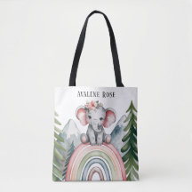 Whimsical Elephant Rainbow Baby shower Favoriet