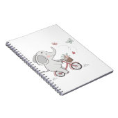 Whimsical Elephant Riding Bike – Kinder dierendesi Notitieboek (Rechterzijde)