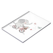 Whimsical Elephant Riding Bike – Kinder dierendesi Notitieboek (Linkerzijde)