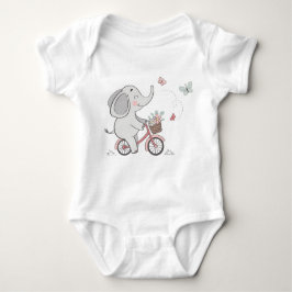 Whimsical Elephant Riding Bike – Kinder dierendesi Romper