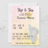 Whimsical Elephant Sip & See Kaart (Voorkant)