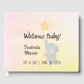 Whimsical Elephant Sip & See Party Gastenboek (Voorkant)