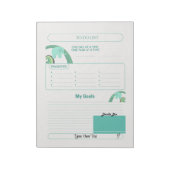Whimsical Elephant To Do List Planner Notitieblok (Linkerzijde)