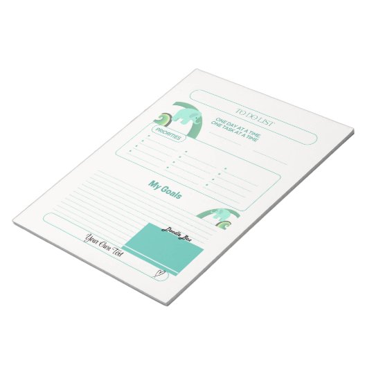 Whimsical Elephant To Do List Planner Notitieblok (Schuin)