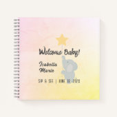Whimsical Elephant Welcome Baby Advice & Wishes Notitieboek (Voorkant)