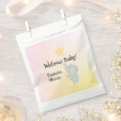 Whimsical Elephant Welcome Baby Bedankzakje (Geknipt)