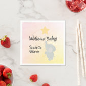 Whimsical Elephant Welcome Baby Servet (Insitu)