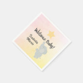 Whimsical Elephant Welcome Baby Servet (Hoek)