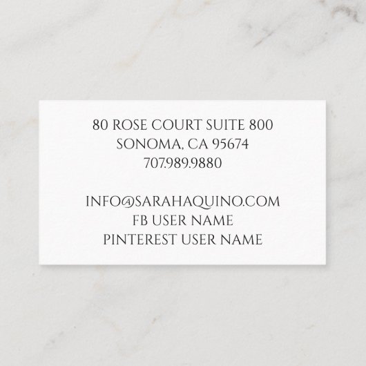 Whimsical Elephants Custom Mom & Kind Speelgroep Contactkaartje (Achterkant)