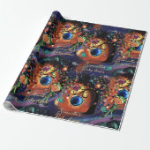 Whimsical Elf & Bird Baby Shower Personalized  Cadeaupapier (Uitgerold)