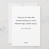 Whimsical Elf Climbing Ladder to Tree  Feestdagenkaart (Achterkant)