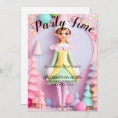 Whimsical Elf Kerst Vakantie Party uitnodiging (Voorkant / Achterkant)