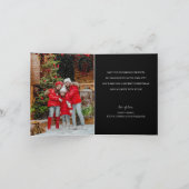 Whimsical Elf Legs Gevouwen Kerstmis Foto Feestdagen Kaart (Binnen)