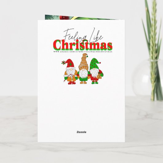 Whimsical Elf | Personalized Christmas Kaart (Achterkant)