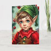 Whimsical Elf | Personalized Christmas Kaart (Voorkant)