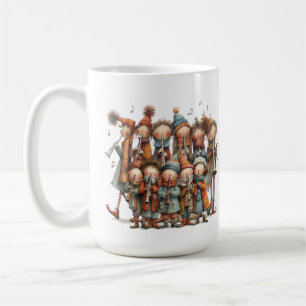 Whimsical Elf Pipers Fluitend Kerst 15oz Koffiemok