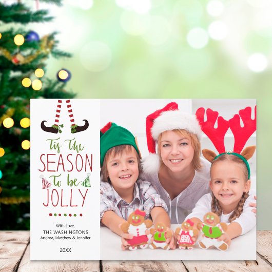 Whimsical Elf SEASON OM JOLLY TE ZIJN Feestdagenkaart