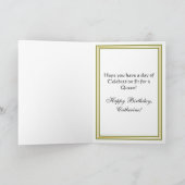 Whimsical Elizabeth I Queen Cute Funny Birthday Kaart (Binnen)