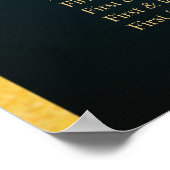 Whimsical Emerald Gold Fairy Wedding Seating Chart Poster (Hoek)