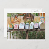 Whimsical en Artsy Mailboxes Briefkaart (Voorkant / Achterkant)
