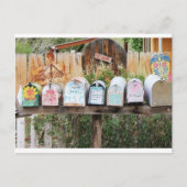 Whimsical en Artsy Mailboxes Briefkaart (Voorkant)