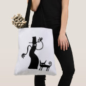 Whimsical en Cat Tote Bag (Dichtbij)