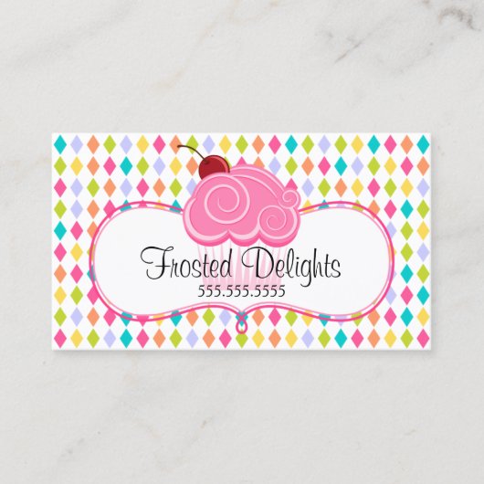 Whimsical en Colorful Bakery Visitekaartje (Voorkant)