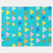 Whimsical en Cute Triangle Pattern in Turquoise Fleece Deken (Voorkant (Horizontaal))