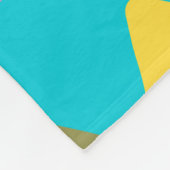 Whimsical en Cute Triangle Pattern in Turquoise Fleece Deken (Hoek)