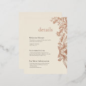 Whimsical en Elegant Folie Detail Enclosure Card Folie Uitnodiging Briefkaart (Voorkant / Achterkant)