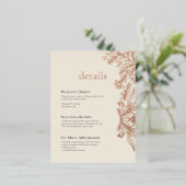 Whimsical en Elegant Folie Detail Enclosure Card Folie Uitnodiging Briefkaart (Staand Voorkant)