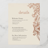 Whimsical en Elegant Folie Detail Enclosure Card Folie Uitnodiging Briefkaart (Voorkant)