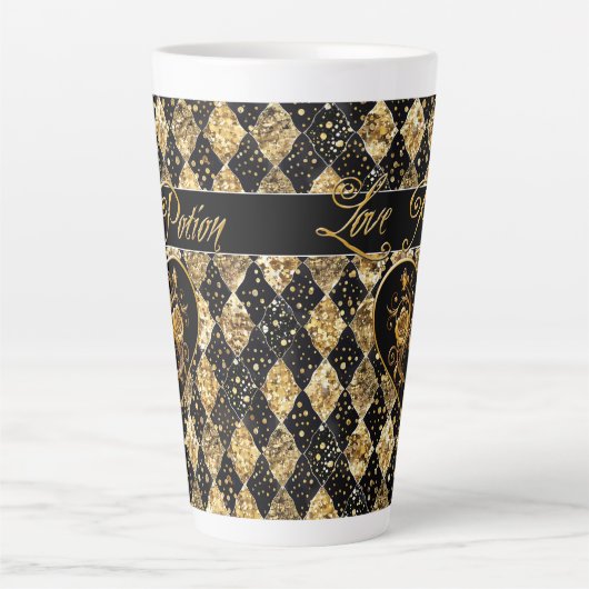 Whimsical en Elegant Gothic Love Potion Latte Mok (Voorkant)