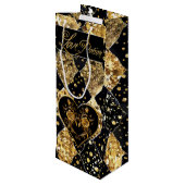 Whimsical en Elegant Gothic Love Potion Wijn Cadeautas (Achterkant Gekanteld)