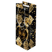 Whimsical en Elegant Gothic Love Potion Wijn Cadeautas (Voorkant Gekanteld)