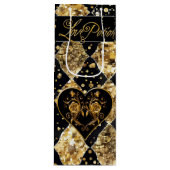 Whimsical en Elegant Gothic Love Potion Wijn Cadeautas (Voorkant)