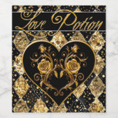 Whimsical en Elegant Gothic Love Potion Wine Wijn Etiket (Enkel label)