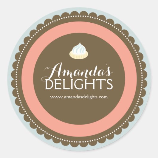 Whimsical- en Fun Dessert-labels Ronde Sticker (Voorkant)
