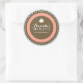 Whimsical- en Fun Dessert-labels Ronde Sticker (Tas)
