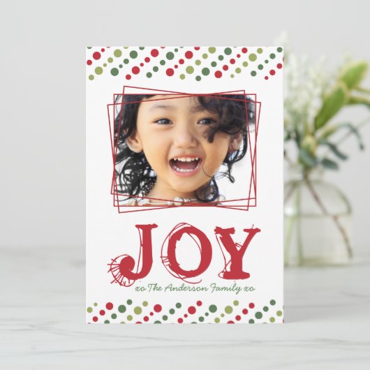 Whimsical- en Fun-kerstfotokaart Feestdagenkaart (Staand voorkant)